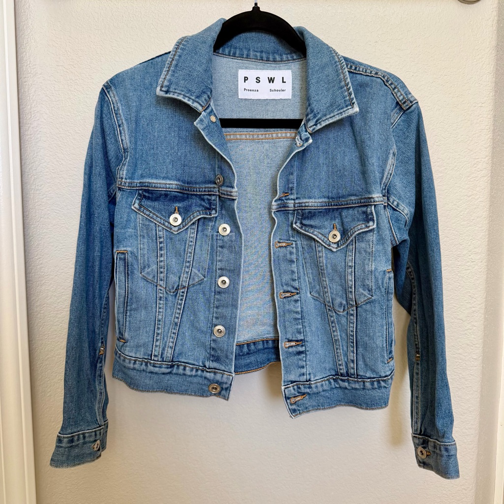 Pswl (Proenza Schouler White Label ) Light Blue Denim Jean Jacket (Size L)